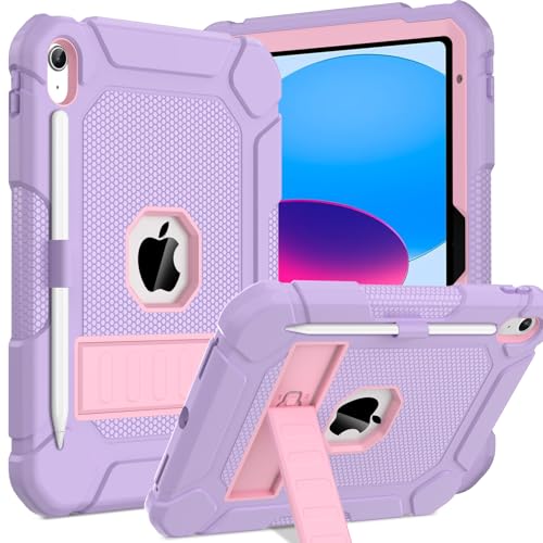 Étui pour iPad antichoc protégeant l'écran contre les chutes avec béquille et porte-crayon
