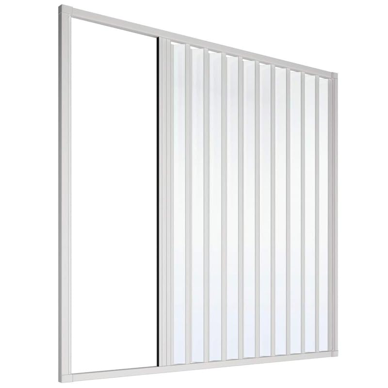 Yellowshop - Porta Pieghevole Soffietto Vasca 1 Lato Mary, Sopravasca, Facile da Montare, Design Salvaspazio, Struttura in PVC Bianco, Adatta Vasche Standard, H150 cm Made in Italy (180 cm)