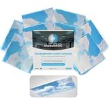 ShadeMAGIC Fluorescent Light Covers for Classroom Office - Light Filter Pack of (4); Eliminate Harsh