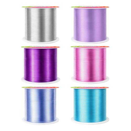 Image of Mandala Crafts 22 GA Turquoise Pink Assorted Anodized Aluminum Craft Wire | 450 FT, Colored, Flexible, Bendable for Bonsai Armature Sculpting Wire Wrapping Jewelry Making, Weather & Tarnish Resistant