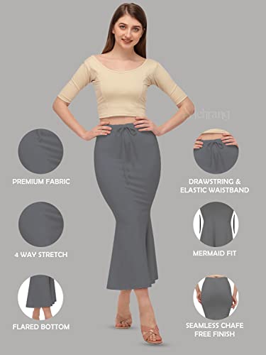 Image of Mehrang Stretchable Saree Shapewear Petticoat for Women, Cotton Blended,Petticoat,Skirts for Women,Shape Wear Dress for Saree
