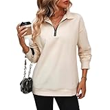 Photo Gallery tencipeda womens zip-up dropped shoulder sweatshirt, 3/4 zip sweatshirt womens for daily leisure outdoors sports (apricot,xl) Photo Gallery tencipeda womens zip-up dropped shoulder sweatshirt, 3/4 zip sweatshirt womens for daily leisure outdoors sports (apricot,xl)