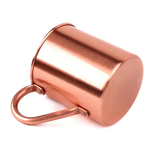 Pure Copper Mug Creative Coppery Handcrafted Durable Moscow Mule Cocktail Cup For Restaurant Bar Drinkware Party Kitchen h2 (415ml)