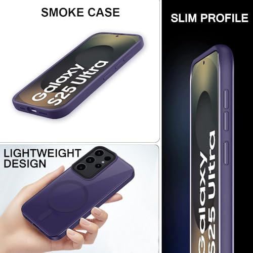Image of SIZUKA Samsung S25 Ultra Magsafe Hard Back Case | Matte Design & 360 Protection | Military-Grade Samsung S25 Ultra Cover | Strong Magnet Back - Purple