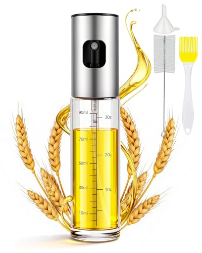MRUN BONE Ölsprüher für Speiseöl, 100ml Sprühflasche Öl, Glas Öl Zerstäuber Küche...