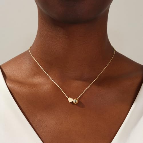 Turandoss 14K Gold Plated Heart Sports Necklaces for Women Girls Trendy - image 2