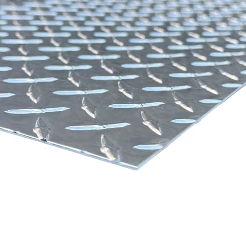 12" x 24" Diamond Plate .063 inch Thick Aluminum Sheet, Treadplate 3003 Alloy, 1/16th Thick