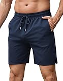 COOFANDY Mens Athletic Shorts 7 inch Lightweight Quick Dry Stretch Basketball Gym Workout Athletic Shorts for Men Navy Blue