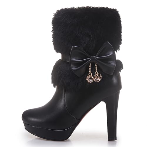 Bottines de Noël à talons hauts PAYDVOIER en daim noir taille 37 avec fermeture éclair
