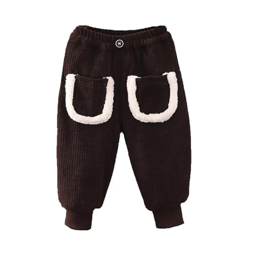Boys and Girls Winter Plus Cotton Thick Pants Fashion Out Wear A Pair of Winter Double Pocket Cotton 5t Boys Winter