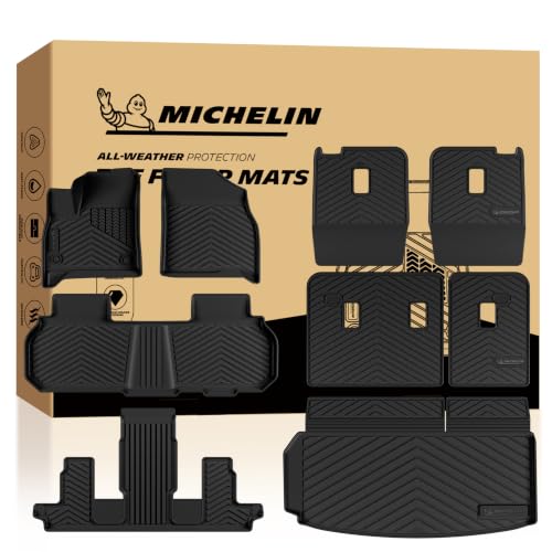 Image of Michelin Vehicle Mats for 2024-2026 Chevy Traverse 9 Piece | Fit for 2024-2026 Chevy Traverse /2024-2026 GMC Acadia /2025-2026 Buick Enclave 7-Seat, Not Fit 2024 Traverse Limited