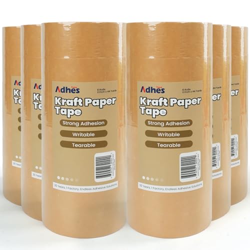 Ruban adhesif brun kraft pour colis et carton de demenagement ADHES 50mm x 40m lot de 36 rouleaux
