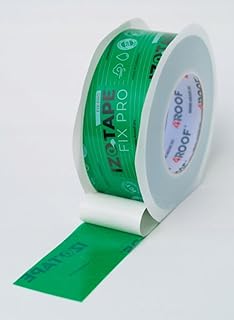 IZOTAPE FIX PRO Klebeband 50mm x 25m – Universelles einseitiges Klebeband für Dachbahnen, Dampfsperren, Kunststoff, Holz, Metall und andere Baustoffe