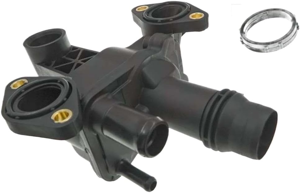 Engine Coolant Thermostat Water Outlet Compatible With LR073372 Compatible with 3 4 Sport XF S-Type 4H2Q8592BF
