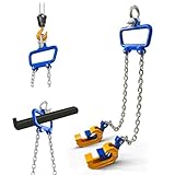 SENKEYFE Chain Drum Lifter 2200 lbs Capacity Vertical Drum Barrel Clamp with Self-Locking Hook 1-Ton Lifter for 30-55 Gallon Drums Industrial Lift for Chemical Construction