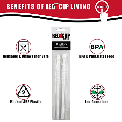 Pitillos reutilizables Red Cup Living para vasos 18 oz set 4 miniatura 4