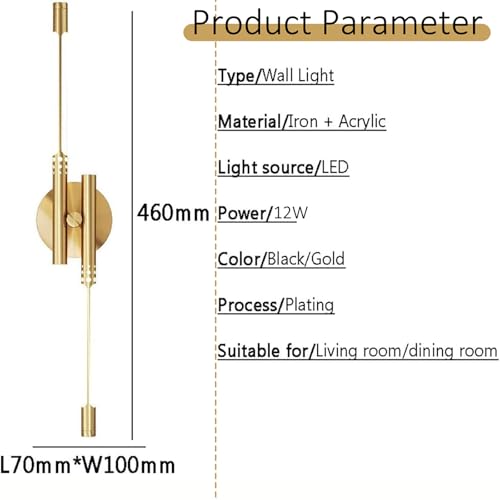 Aplique de pared LED lineal con tres colores de luz regulable 4