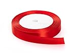 Solid Color Satin Fabric Ribbon (red, 1/2