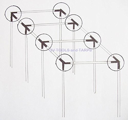 Golden Valley Tools & Tarps 30’ Baseball Softball Straight Leg Batting Pitching Cage - 3/4" Frame Fittings Only - Pipe Not Included #TOP1