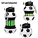 Maccabi Art Clip-On Collapsible BPA-Free Silicone Soccer Ball Water Bottle for Kids, 18 Oz. Size