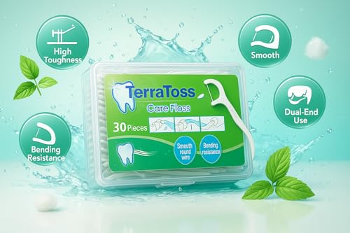 Image of Dental Floss Picks [60 Pcs] | 2 Box of 30 Pcs each | Premium Toothpicks for Fresh Breath, Clean Teeth & Healthy Gums (BOX (60 Pcs))