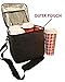 BevBag Insulated Beverage Carrier Extra Tall. (Black). Model #4R Cubed, with Addition of Outer Pouch. Great for Uber Eats, DoorDash, GrubHub. BevTray Sold Separately. Cups not Included.