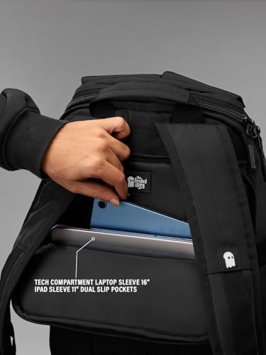 Image of The Souled Store Punisher: Utility Unisex Backpack | Durable Multi-Compartment Laptop Bag | Tactical Stealth Black Travel Rucksack for Men & Women | Water-Resistant College & Office Bag