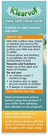 Klearvol Sleep Tight Pillow Spray (50ml) | Natural Vapours for Day and Night | for Sweet Dreams | from 3 Months + | Contains Essential Oils of Lavender, Pine and Thyme