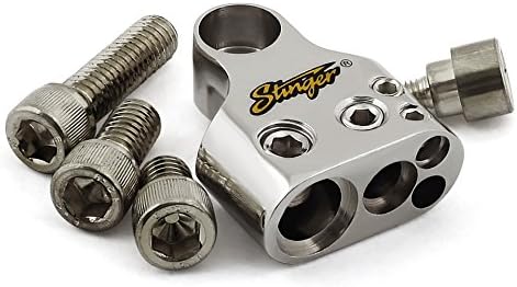 STINGERSPT55302 Multi GM Battery Terminal (1) 1/0 Gauge (1) 4 Gauge and (2) 8 Gauge Outputs