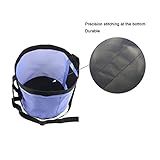 Pferdefutter Tasche, Heavy-Duty Breathable PVC Mesh Getreide Futtertasche, mit verstellbarem Riemen und langlebigem Snap Pferd Maulkorb Futtertasche, für Outdoor und Indoor (Blau)