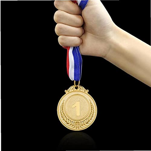 PiniceCore 3 stks Metalen Award Medailles met Neck Ribbon Goud Zilver voor Sport Academics of Elke Wedstrijd Tarwe Patroon - Image 7
