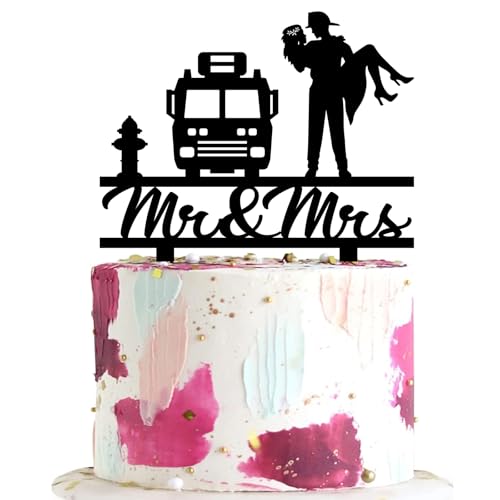 Fireman wedding cake topper by keonsatrz