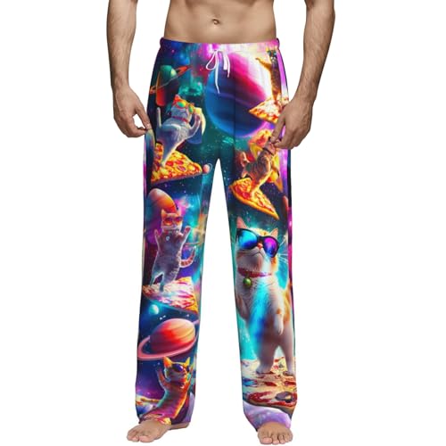Funny Men's Lounge Pajama Pants Cute Soft Ultra Lightweight Sleepwear Bottom Pants with Pocket Drawstring