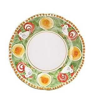 Vietri Campagna Gallina Service Plate/Charger 12″ D Terra Cotta Charger Plate Dinnerware