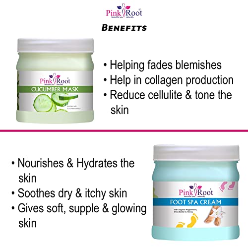 Image of Pink Root Cucumber Mask 500gm with Foot Spa Cream 500gm