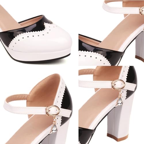 Image of FOREADA Mary Janes for Women Platform Heels Bow Kawaii Shoes Vintage Dress Pumps