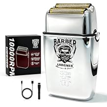 Retro Electric Razors for Men with Beard Trimmer, Rechargeable Mens Gold Foil Shavers, Strong Power Sliver Sliver