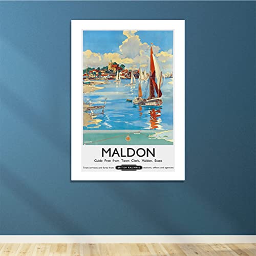 Poster encadré Maldon Essex British Railways, petit format mat - 4