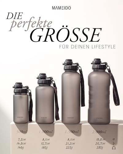 MAMEIDO Trinkflasche mit Strohhalm 1 l (Glow Couture) – Ansicht 6