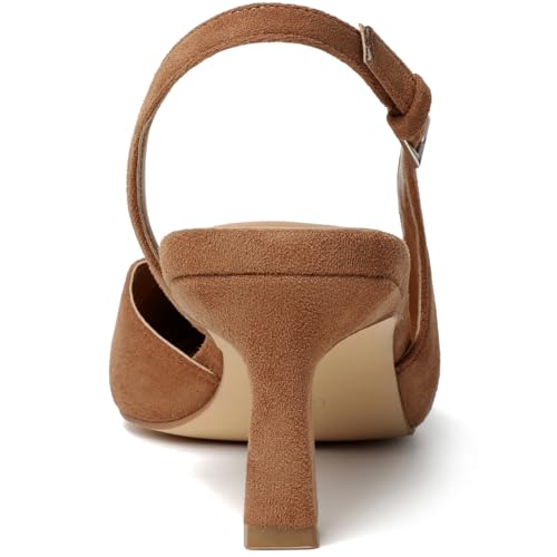 Image of Mostrin Kitten Heels for Women Slingback Pointed Closed Toe Heels Women's Pumps Shoes for Wedding, Party, Commuting
