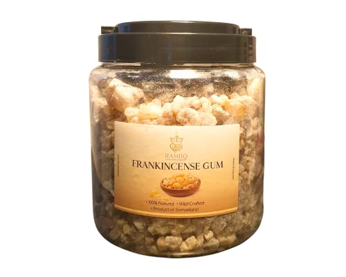Rahiiq 1Kg: 100% Natural and Organic Premium Quality Wildcrafted Frankincense Gum, Pure Boswellia Carteri Resin (Somalia)