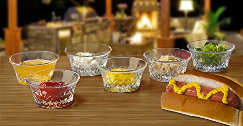 Godinger Bowl Set - Mini Crystal Prep, Dip, Dessert, Bar Dish Bowls - Set Of 6, 2Oz #TOP4