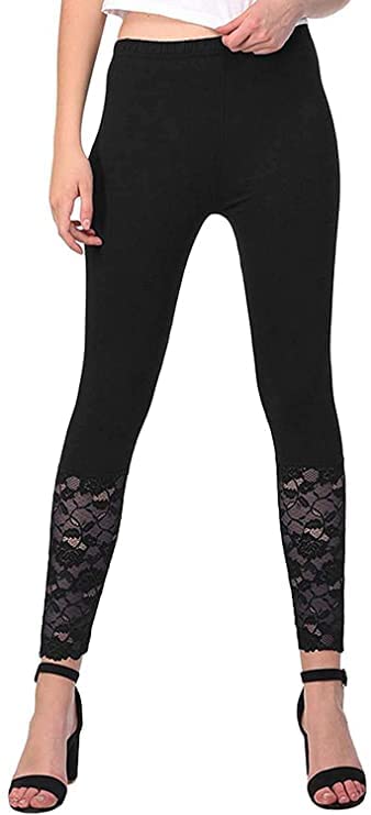 Capri lace Leggings for Womens and Girls-image-2