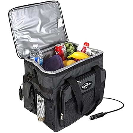 Koolatron D25 Hybrid Portable 12V Cooler Bag with Shoulder Strap, Iceless, 24.5 Liter / 26 Quarts Capacity For Camping, Travel, Picnic, Boating