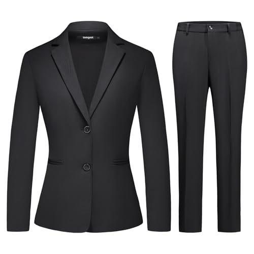 Effortlessly Chic Women's Black Business Suit - X-Large
