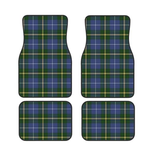 Alfombrillas de coche de tartán azul de Nueva Escocia y neopreno para vehículos