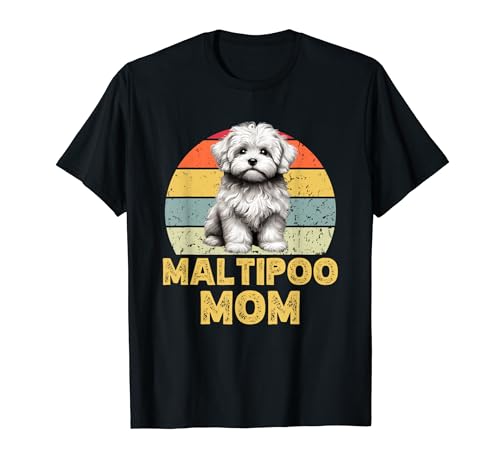 Maltipoo Dog Mom Funny Dogs Lover & Owner Retro T-Shirt