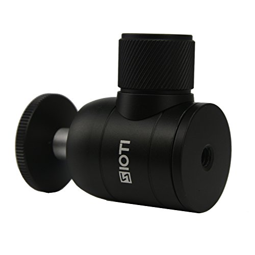 Sioti Tripod Mini Ball Head Tripod Mount Head-Metal Ballhead 360° Pan 90° Tilt Tripod Mount With 1/4" Screw For Digital Camera/Compact Dslr/Cell Phone/Monopod/Gopro/Light Stand/Light House #TOP7