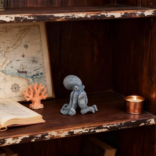 Estatua de Pulpo Decorativa de Resina 6.1 in miniatura 5