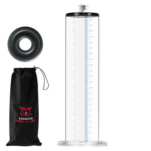 Penis Pump Vacuum Cylinder 9 * 2.25in with 1 Black Silicone Base Ring